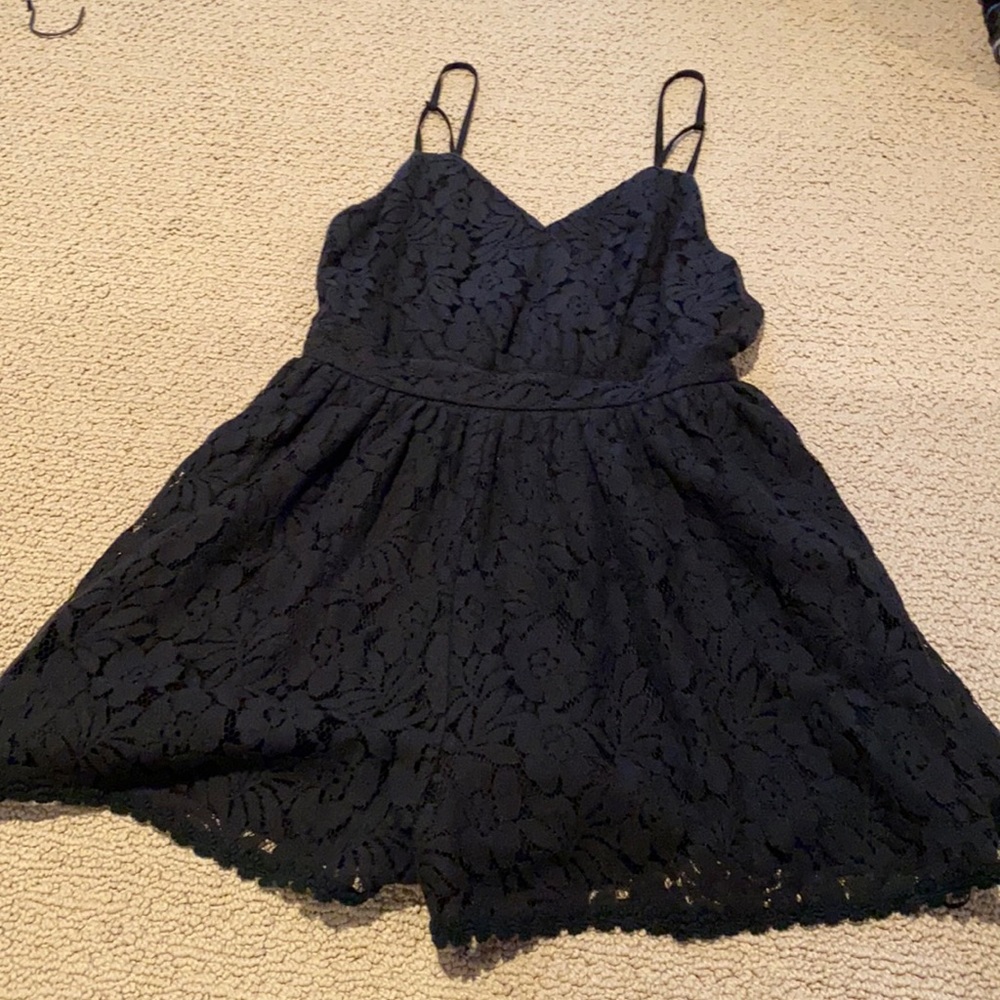 Altar’d State Black Lace Romper, lightly worn